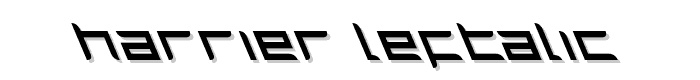 Harrier Leftalic font